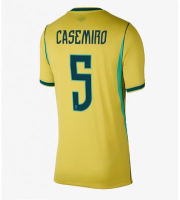 Brasilien Casemiro #5 Hjemmebanetrøje Dame VM 2026 Kortærmet